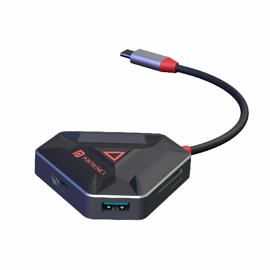 Portronics Mport 6C USB Hub 6-in-1 Multiport Adapter